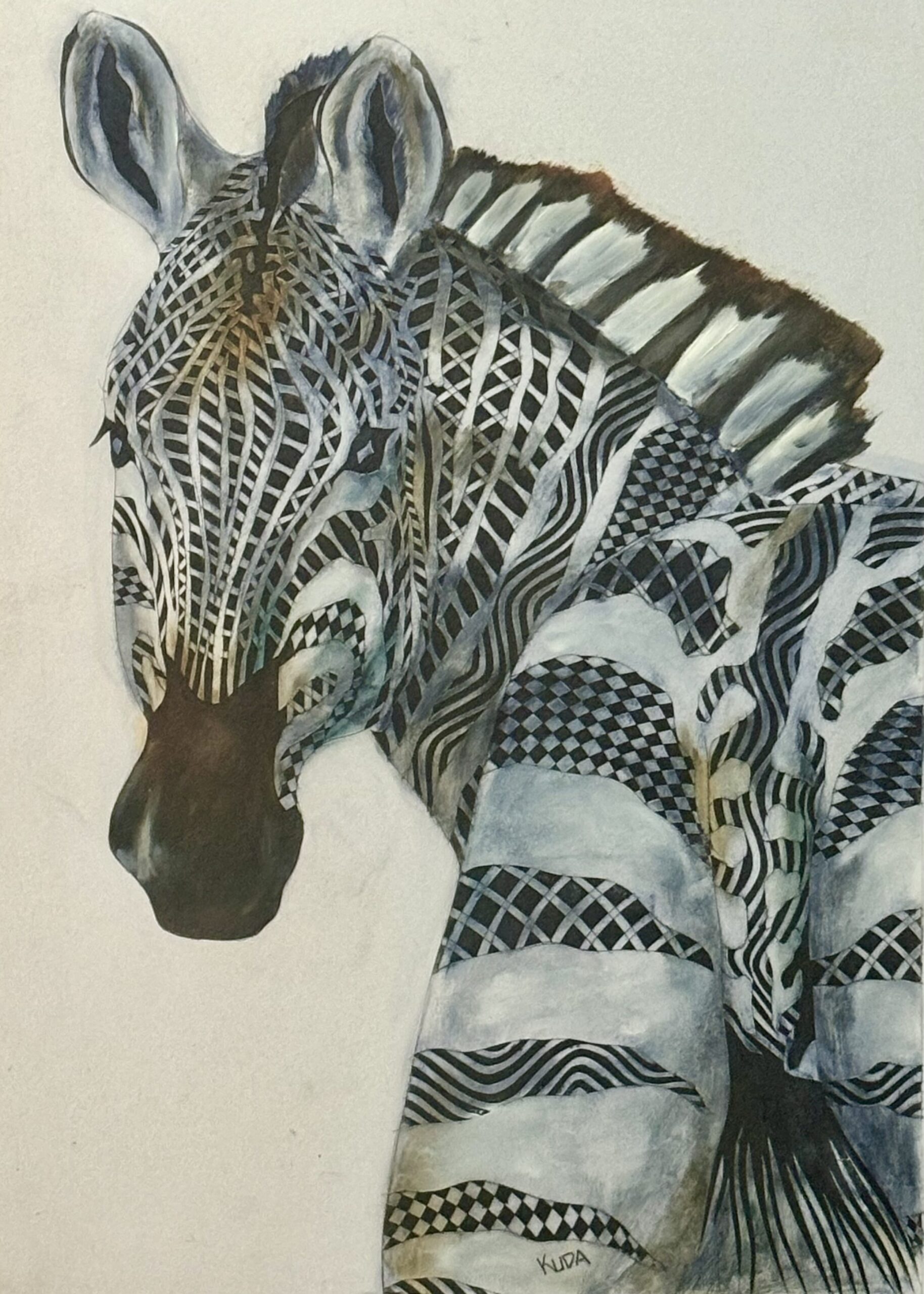 Zebra — Head-Turned Portrait